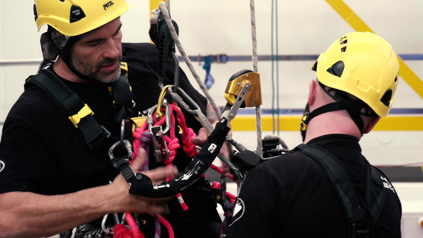 IRATA L2- Rescue from a descent device (same set of ropes)